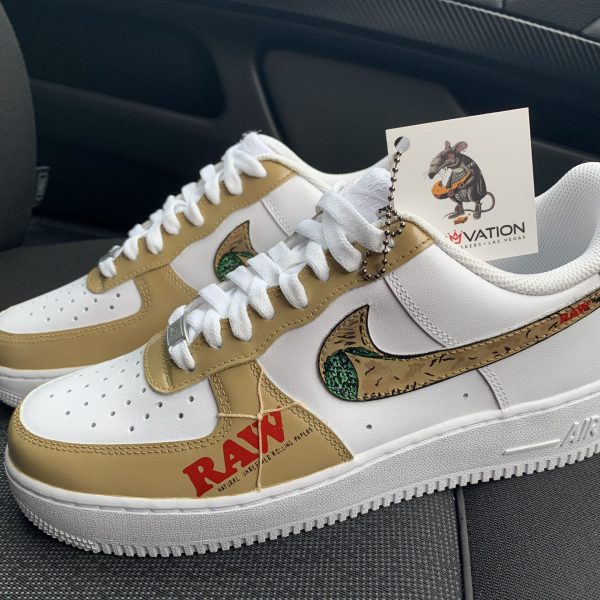 raw nike air force ones