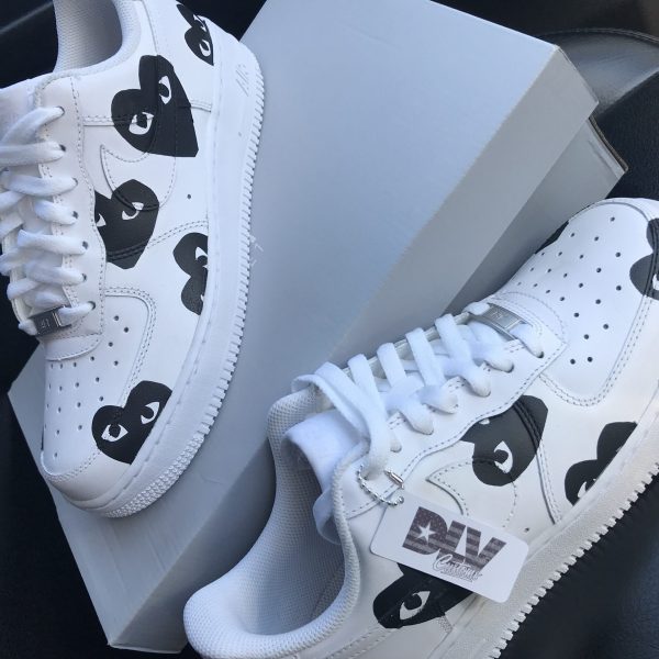 sneakers with heart face