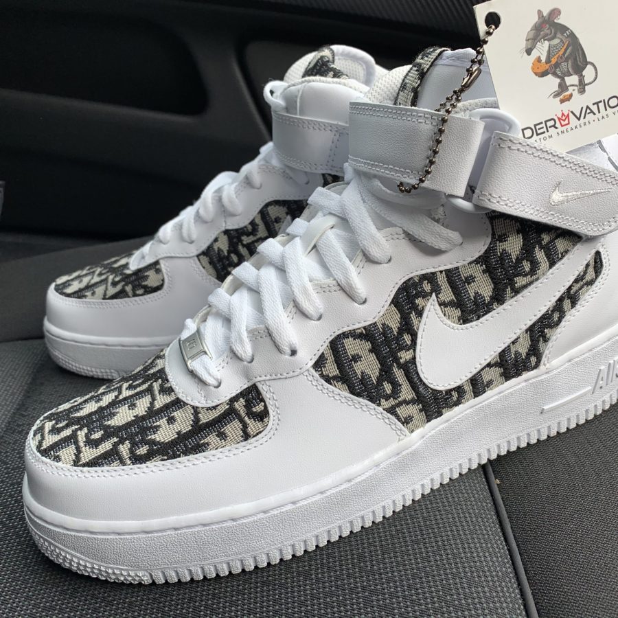CUSTOM DIOR AF1 MID – Derivation Customs – Custom sneakers Swarovski  trainers