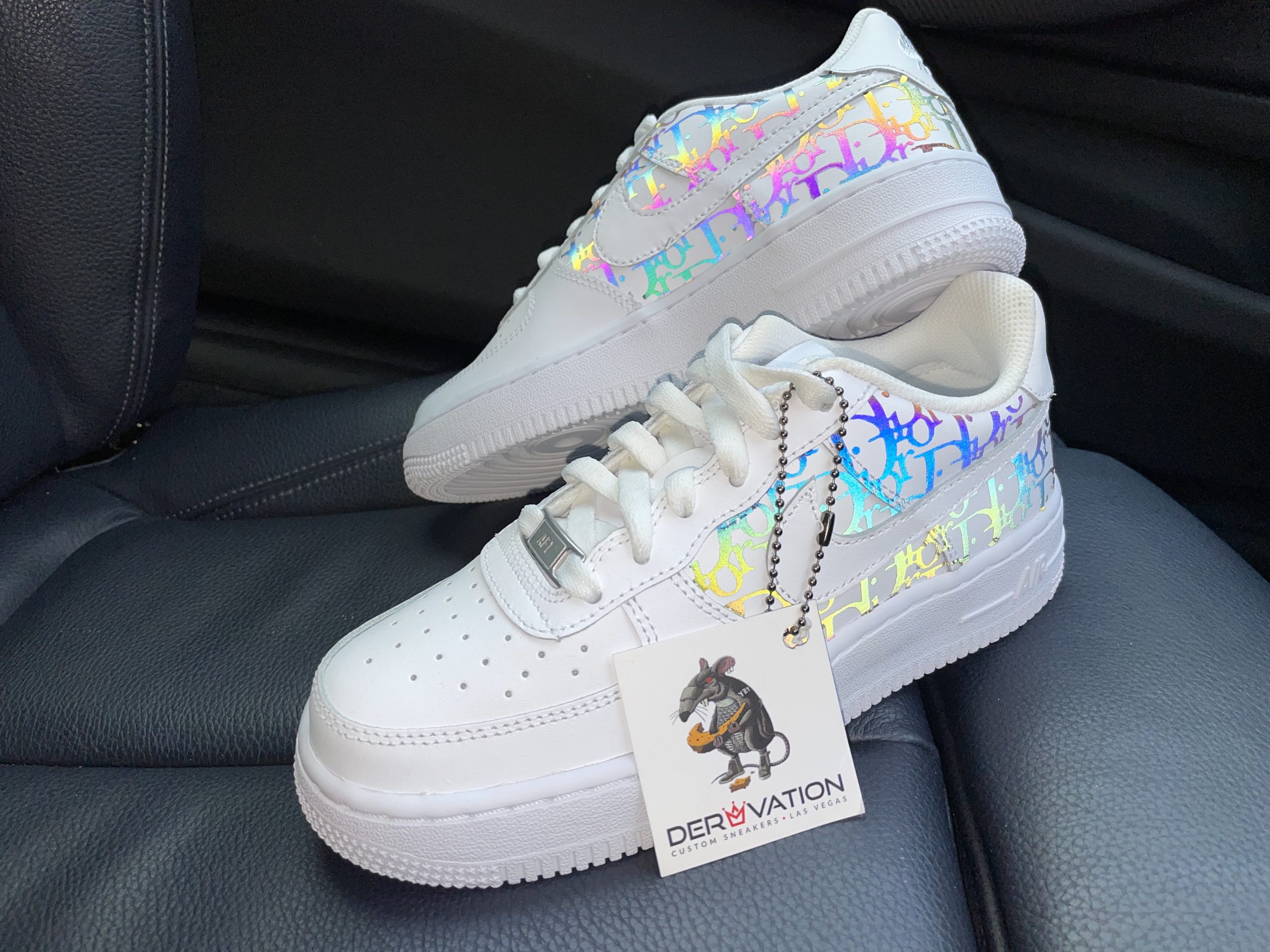 custom air force 1 dior reflective