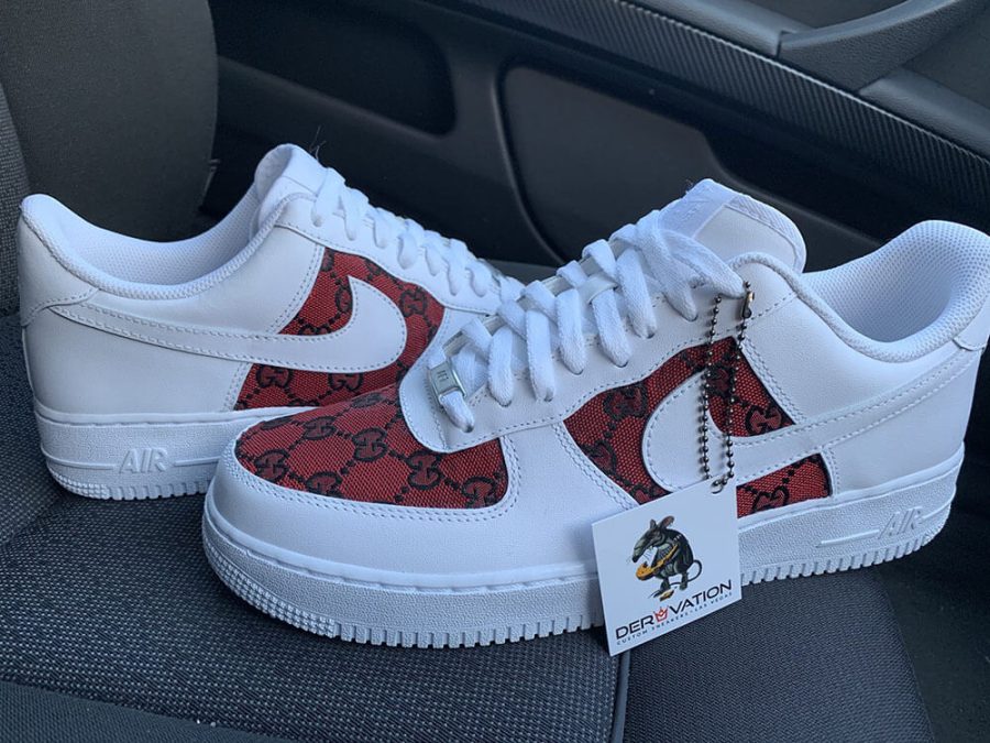 These Custom red GG Air Force 1