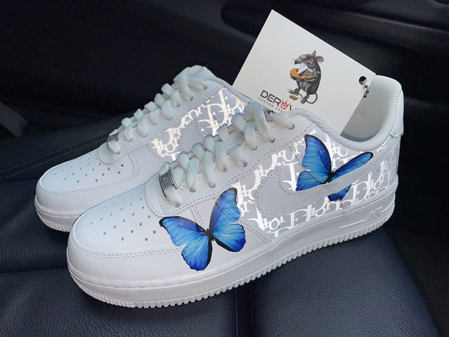 Custom Reflective  Butterfly Dior Nike Air Force 1