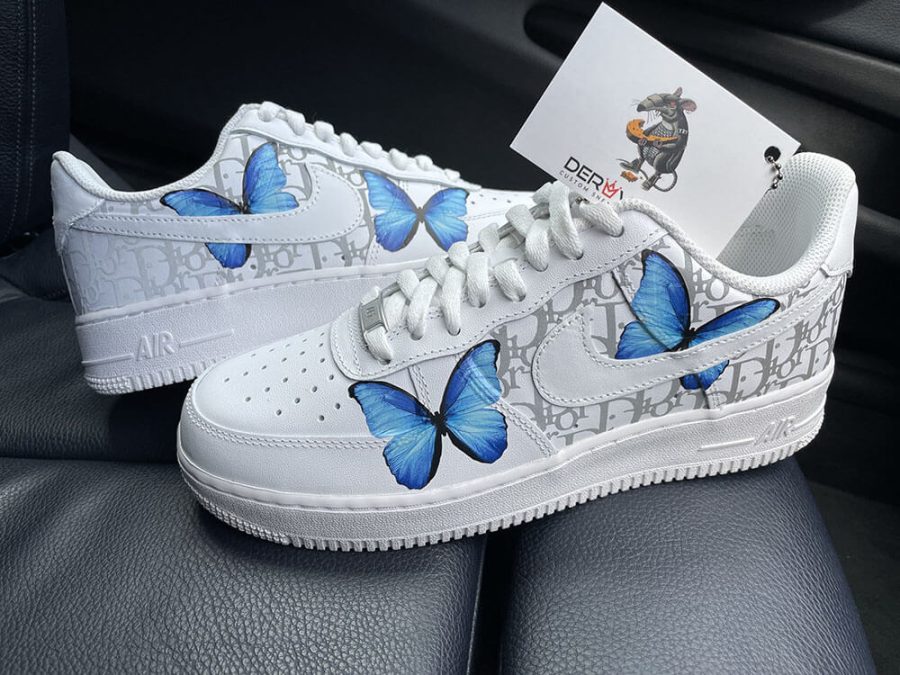 Custom Reflective  Butterfly Dior Nike Air Force 1