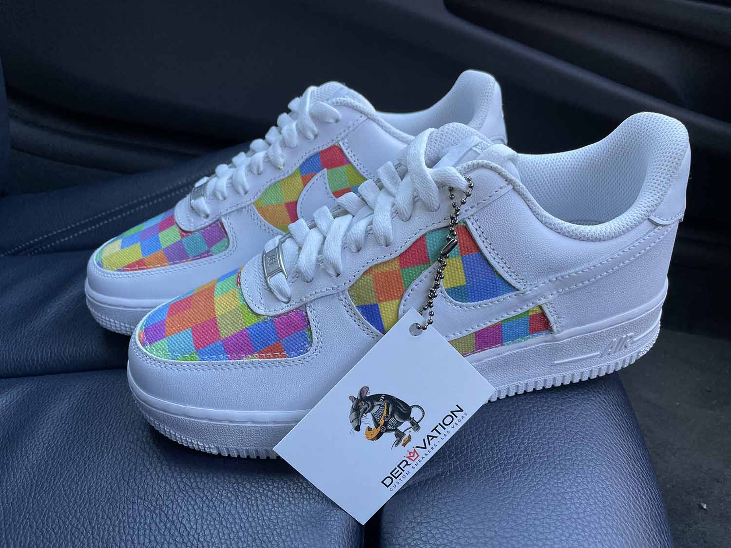 Custom Rainbow Pixel Nike Air Force 1