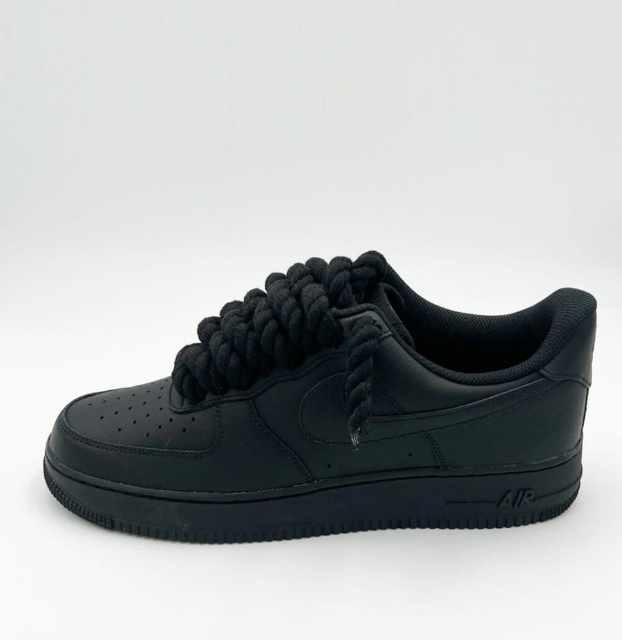 Black Nike Air Force rope laces
