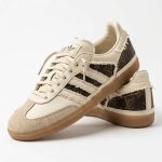 Distressed LV Adidas Samba close-up custom raw edge details