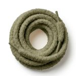 Olive fluffy sneaker laces 130cm
