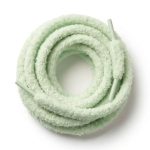 Pastel green fluffy sneaker laces 130cm