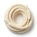 Pastel yellow fluffy sneaker laces 130cm