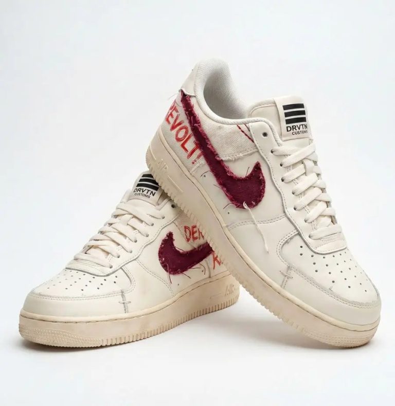 Revolt Distressed Air Force 1 custom sneakers view 002